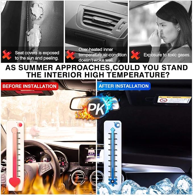 KUST Windshield Sun Shade for Toyota CHR 2018-2023 CH-R Window Accessories Sun Visor Foldable Sunscreen Block UV Rays Keep Car Cooler - Image 3