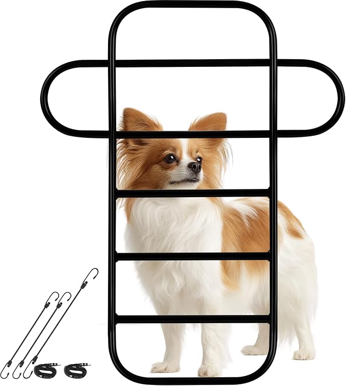 Metal Car Dog Barrier for Small to Medium Dog,Hard to Climb Over,Durable Pet Barrier for Car,Elastic Ropes & Buckle Straps Firmly Fixed,Easy Installation,Limited Lifetime Warrnaty by HOMEPEDIA