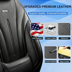 Fit Santa Fe Seat Covers Fit for Hyundai Santa Fe 2007-2026, Front Pair | Premium Leather Full Coverage Protectors, Waterproof, Breathable, Scratch Resistant, Easy Wipe, Airbag Compatible, Black - Image 3