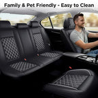 for Subaru WRX 2015-2025 2026 Car Seat Covers, Full Set, Whiteline | Luxury Full Coverage Leather Seat Protectors, Waterproof Breathable, Non-Slip, Easy to Install, Airbag Compatible, All-Season - Image 2