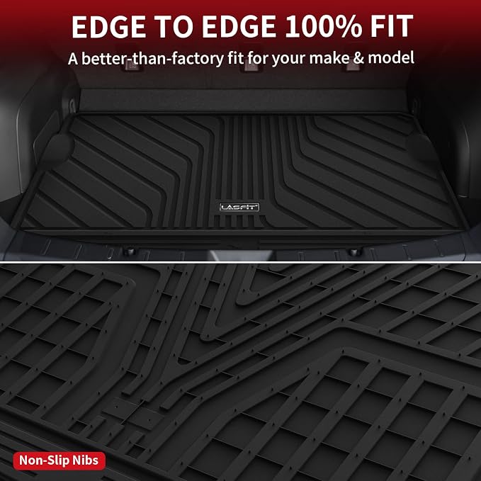 LASFIT Cargo Mat for Subaru Impreza & Crosstrek 2026 2025 2024 (Non Hybrid) | All Weather Custom Fit Anti-Slip Pet Friendly Easy Clean TPE Trunk Mat Cargo Tray Liner Accessories, Black - Image 4