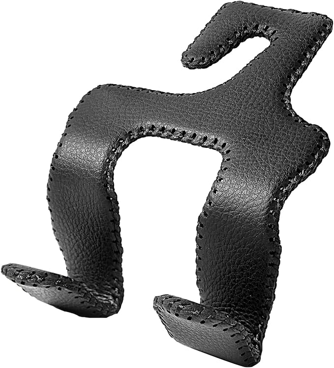 Car Headrest Hooks for Purses and Bags, Upgraded 2 in 1 Cars Back Seat Head Rest Hanger Vehicle Leather Organizer Storage Holder Hook Matching Cars Interior, 1-Pack, Black by LANVRION