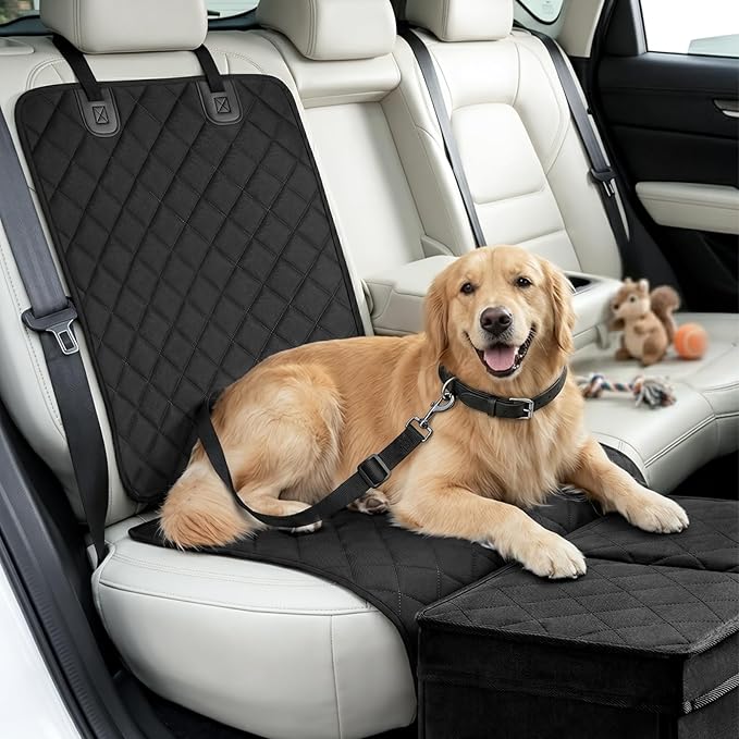 Dog Car Seat Extender with Seat Cover, Front & Back Seat Extender with Storage, Car Organizer for Large Dogs up to 120lbs - Image 2