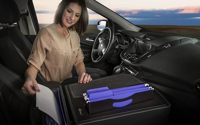 AutoExec Efficiency FileMaster Car Desk for Your Vehicle Workstation and Mobile Office, Black - Image 3
