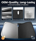 Large Windshield Sun Shade for Mazda CX 90 2024-2026, 7-Layer Heavy-Duty & Blocks UV Rays, 3D Scanned Custom Fit, Keep Interior Cooler, Easy Storage & Foldable SUV Accessories, No Sagging - Image 6