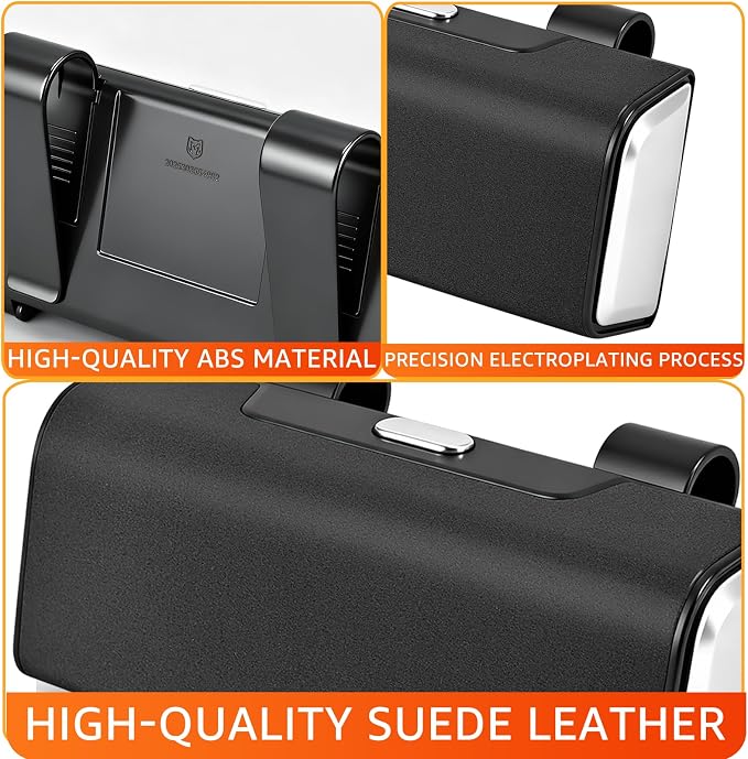 Car Sunglasses Holder for Sun Visor, Button Leather Eyeglass Hanger and Interior Storage Box - Image 5