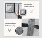 Magnetic Door Screen, Durable Reinforced Anti-Tear Mesh Self-Closing Curtain, Heavy Duty Screen Door with Full Frame Hook & Loop, Fit Door Size 36 x 82 Inch (Silver) - Image 6