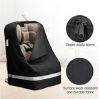 Car Seat Travel Bag Compatible with Nuna, Infant Car Seat Travel Bags for Graco, Large Padded Car Seat Backpack for Airplane, Easy to Store, Black - Image 3