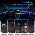 Interior Car Strip Lights Dreamcolor Acrylic Car Decorative Lights with APP Control Multicolor Internal Lighting Kit Music&DIY Function Ambient Fiber Optic Strip LEDs (Dreamcolor 18-1) - Image 7