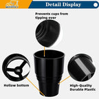 Golf Cart Cup Holder Insert Adapter Replacement fits Club Car EZGO Yamaha Golf Cart, for Placing and Securing 16.4 oz Portable Propane Gas Bottle or Drink Water Glass, (1Pcs, Black) - Image 3