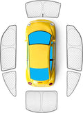 KMF 6pcs Thicken Sun Shades for Volkswagen VW Beetle 2012-2019 Accessories, Full Car Window Covers Sunshade for Windshield Side Rear, Custom Fit UV Block and Privacy Blackout for Car Camping Outdoor by KMF