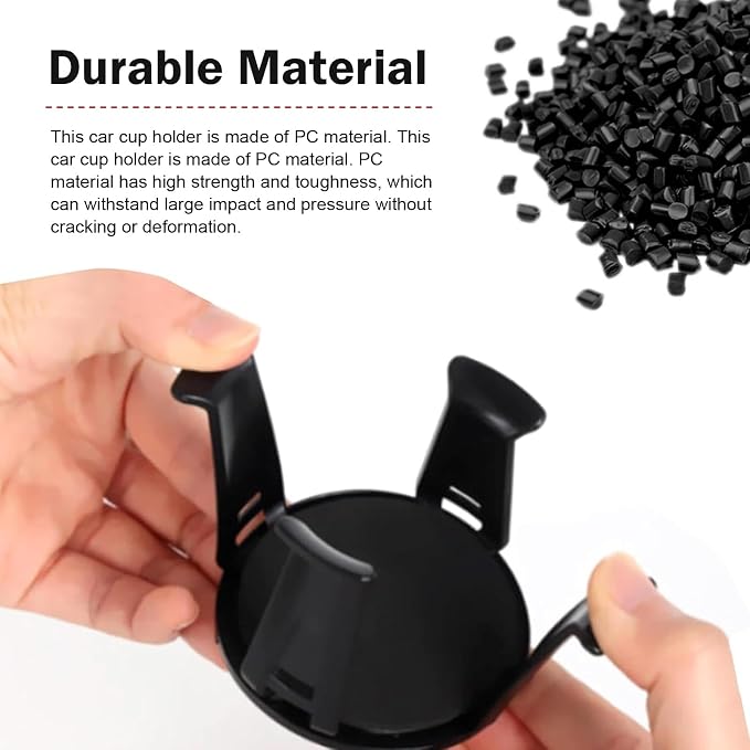 2PCS Car Cup Holder Insert, Auto Cup Holder Expander with Adaptive Clamping Arm, Self-Adhesive Adjustable Vehicle Cup Holders, Universal Expanding Drink Holders Adapter for Sedan, Truck, SUV - Image 3