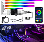 Dreamcolor Interior Car Lights, WEBUPAR Car Accessories 6 in 1 Car LED Strip Lights with APP Control and 213 Modes, 175 inches 593 LEDs Acrylic Fiber Optic Lights, RGB Neon Light Kits by WEBUPAR