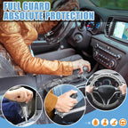 MYFAMIREA 375 PCS Disposable Car Seat Covers Clear Plastic Vehicle Seat Protector Set with Steering Wheel, Gear Shift and Handbrake Covers, Universal for Cars Auto Truck Bus Airplane - Image 6