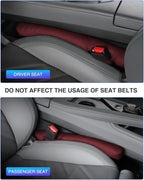 Leather Car Seat Gap Filler Universal for Car Truck SUV to Block The Gap Between Seat and Console Stop Things from Dropping 2 Sets Red, SGF02R - Image 7