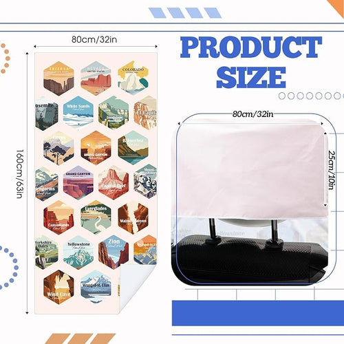 1 Pack Car Seat Towel Cover with Storage Bag, Multi National Parks Style | 63 x 32 in Car Towel Seat Cover Non Slip Waterproof, Gym Workout Swimming Running, Machine Washable Sweat Absorbent Protector - Image 2