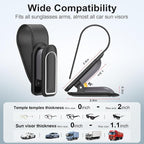 Veharvim Sunglass Holder for Car (2 Pack, One-Handed Operation, Gentle & Secure Hold, Silicone Padded, Universal Fits Sunglass and Car Visor) - Sunglasses Clip for Car Visor (Black & Silver, 4 Pack) - Image 4