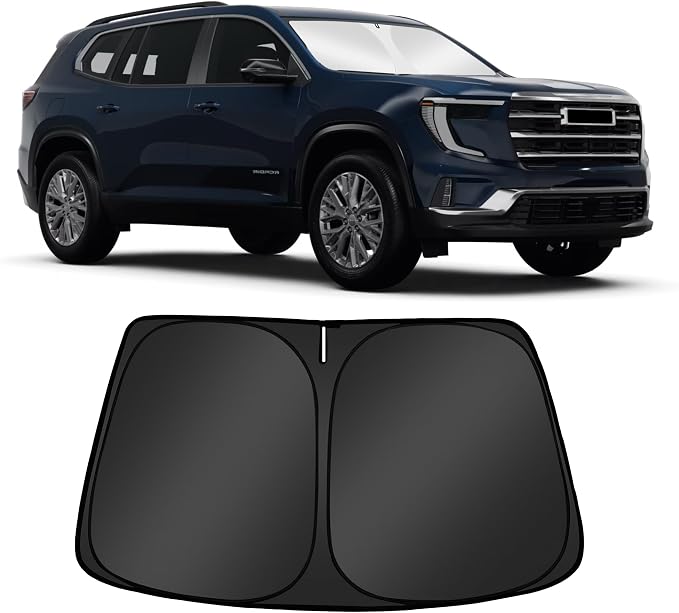 Custom Fit Windshield Sun Shade for GMC Acadia 2024-2025 2026 | Foldable, Easy to Install & Store, Full Coverage, 210T Reflective Fabric, Blocks 99% of UV Rays by Mekdghro