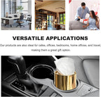 4 PCS Car Tissue Holder, Refillable Round Napkins Containers with Papers Inside, Convenient Travel Tissue Tubes Facial Paper Towel Cylinders for Vehicle Cup Holders (Golden) - Image 6