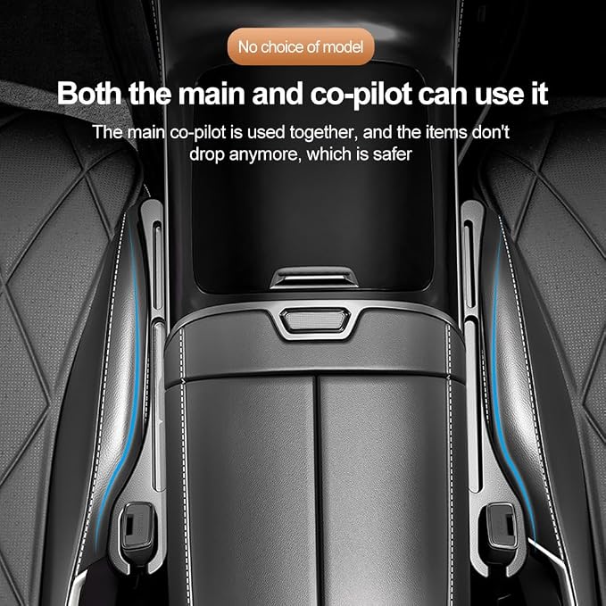 Stacool [2026 Upgrade] 2PCS Car Seat Gap Filler with Phone Holder,Multi-Function Car Side Seat Gap Filler for Prevent Items Falling,Universal Car Seat Organizer Car Accessories Interior (Black) - Image 6
