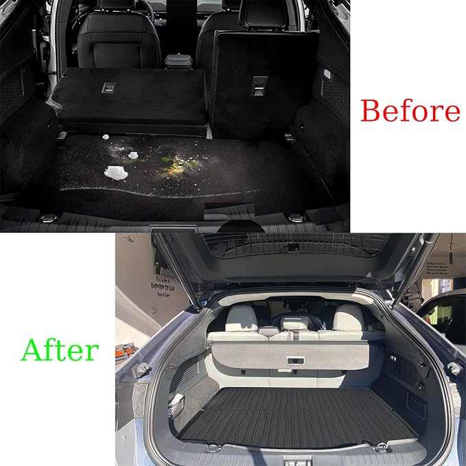 AOSKonology Mustang Mach-E All Weather Trunk Mat, 3D Cargo Liner Rear Floor Mat (2021-2023, Foldable, Rubber, Custom Fit) - Image 4