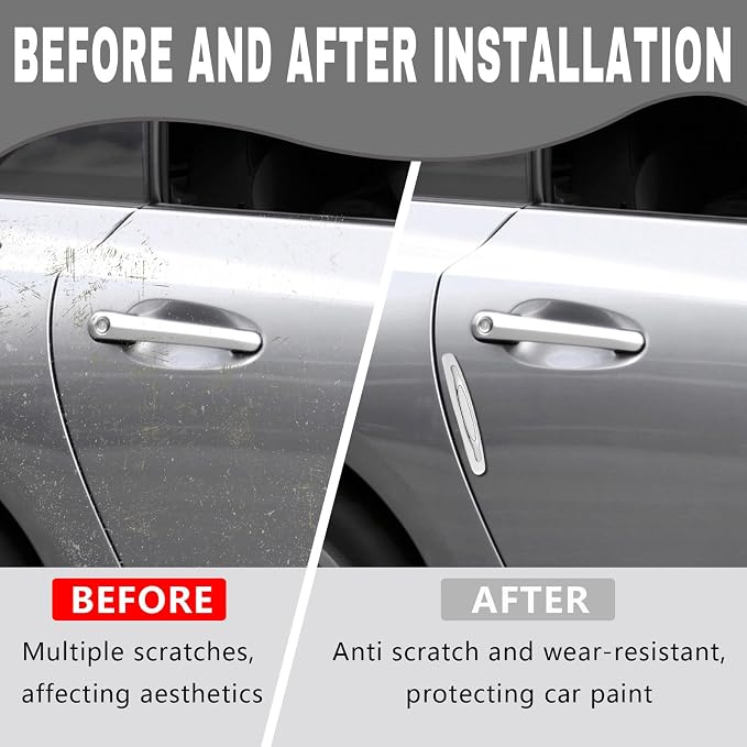 4PCS Car Door Edge Guards, Anti-Scratch Car Door Protector Trim Strip with Self Adhesive, Universal Door Guards for Cars Trucks SUVs, Exterior Car Accessories (White) - Image 4