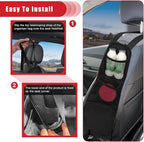 QUICTO 2PCS Car Seat Storage Hanging Bag, Multi-Pocket Seat Side Organizer, Multifunctional Mesh Net Pocket, Can Hold Mobile Phone, Wallet, Glasses, Suitable for Cars, SUVs, Trucks - Image 5