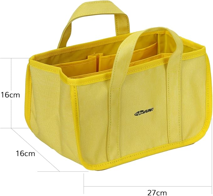 GUANJUNX Pet Tote Bag For Dog Supplies Organizer With 6 Large Pockets For Tools And Dog Foods, Travel Outdoor Bag (Yellow) - Image 3