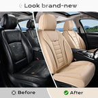 Coverado Car Seat Covers, Front Covers for Cars, Car Seat Cover Front Seats, Automotive Seat Cover, Waterproof, Leather Car Seat Cushion, Universal Interior Covers Seat Protectors for Most Cars - Image 6