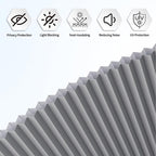 Myshade Arch Window Shades Half Circle Blackout Cellular Shades Cordless No Drill Blinds for Windows Half Moon Honeycomb Fabric No Tools Room Darkening Shades Easy Install (2PCS Grey 72" W X 36" H) - Image 6