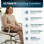 ComfiLife Extra Large Gel & Memory Foam Seat Cushion - Doctor Recommended Office Chair, Car Seat, Lifting Cushion - Back & Sciatica Pain Relief - Wide Seat Cushion for Big & Tall (Brown) - Image 7
