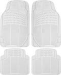BDK 4-Piece Rubber Transparent Clear Floor Mats Heavy Duty for Front & Rear Car Truck Van SUV, All Weather Protection, Universal Fit by BDK