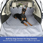 4Knines Heavy-Duty SUV Cargo Liner for Dogs, Grey Large | K9-Shield waterproof layer, non-slip backing, quick-release clips for easy install and cleanup. Machine washable. - Image 4