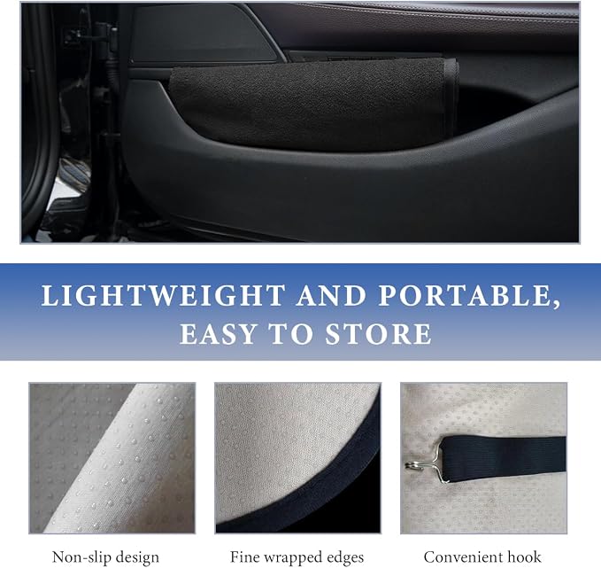 Car Towel Seat Cover, Waterproof Sweating Towel Non-Slip Front Seat Protector, Universal Soft Carseat Protective Cover for Gym Workout Running Swimming, Car Accessories (Red) - Image 3