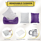 BurgeonNest Dog Car Seat for Small Dogs & Cats Under 25 lbs, Purple - Image 3