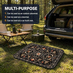 Car Trunk Mat for SUV, 31"x47" Dark Vintage Floral Cargo Liner Protector | All Weather Universal Cargo Liners for Dogs, Car Accessory for SUVs/Sedan/Wagons, Durable Non-Slip Washable Rear Cargo Mat - Image 5