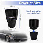 Dickno Cup Holder Expander for Car, 4 Inch Car Cup Holder Expander Adapter, Detachable Expander Car Coffee Mug Adapter Organizer, Car Cup Holder for 32-50 oz Bottles & Cups - Image 2