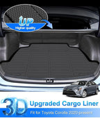 Cartist Cargo Liner Fits for Toyota Corolla Sedan & Corolla Hybrid 2020-2024 (Not for Corolla Cross & Hatchback) All Weather Trunk Mat Durable 3D Upgrade Anti-Slip Rear Cargo Mat Trunk Liner Black - Image 2