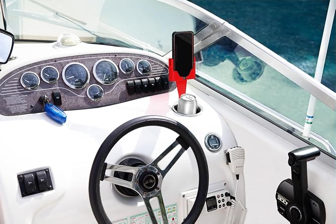 Cup Holder Phone Holder Mount for Car - Universal Adjustable Expander Cradle Hands-Free Driving - Compatible with All Smartphones Car Mount for iPhone Samsung Google Android Mobile Accessories Red - Image 8