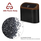 Ginsco Mini Car Trash Can with Lid, Small Car Garbage Can, Cute Leakproof ABS Car Trash Bin, Car Accessories for Interior, Garbage Bin for Car, Home, Office with 60pcs Trash Bags Black/Brown - Image 3