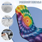 Tie-Dye Car Seat Towel with Storage Bag Colorful Tie-Dye Auto Seat Cover Protector Front Seat Only Blanket Car Auto Seat Interior Decor Sweat Towel for After Gym Running Swimming Hiking - Image 6