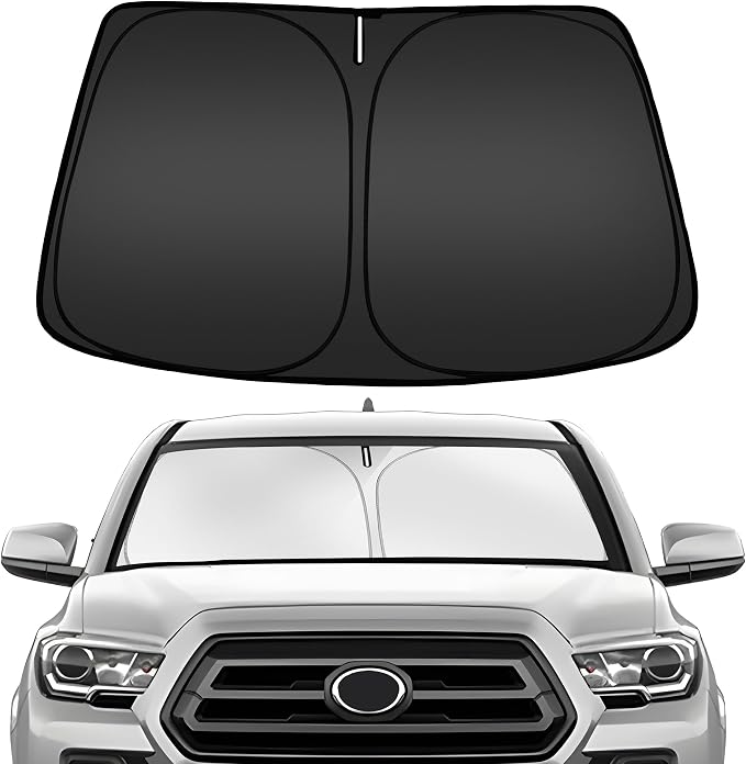 ARISMOTOR Windshield Sun Shade for Toyota Tacoma 2016-2026 | Custom Fit, Foldable, Front Window Sunshade Sun Visor Protector, Block UV Rays, Keep Car Cooler by ARISMOTOR