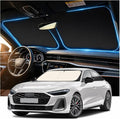 2026 New Thickened Car Windshield Sun Shade Foldable with Beige Checkered Design,Car Sun Shade Windshield with Storage Bag for Interior Cool,59"×31" Suns Shades for Cars Windshields by Unknown