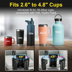 Cup Holder Expander (Adjustable Holder & Base, Auto-Fit Hold, One Button Open), Car Cup Holder Expander for Yeti, Hydro Flask, Nalgene, Owala, Bottles in 2.6"- 4.8" (Black,1 Pack) - Image 7