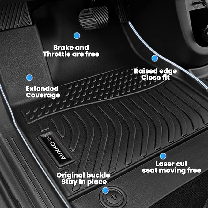 AUXKO All Weather Cargo Mat for Honda CRV 2023 2024 2025 2026 Gas | High Wall,All-Weather,All Season,Odorless,Anti Slip,Rain&Salt Resistant,TPE Material,Black,Accessories,Pet Friendly - Image 6