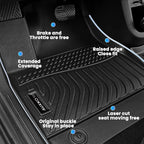 AUXKO All Weather Floor Mats Cargo Mat for Kia Forte Sedan 2014-2018 | High Wall,All-Weather,All Season,Odorless,Anti Slip,Rain&Salt Resistant,TPE Material,Black,Accessories,Pet Friendly - Image 5