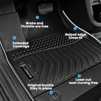 Auxko Floor Mats Cargo Liner for Kia Sportage Hybrid 2023-2025 (Not PHEV) | All Weather,All Season,Odorless,Anti Slip,Rain&Salt Resistant,TPE Material,Black,Accessories - Image 4