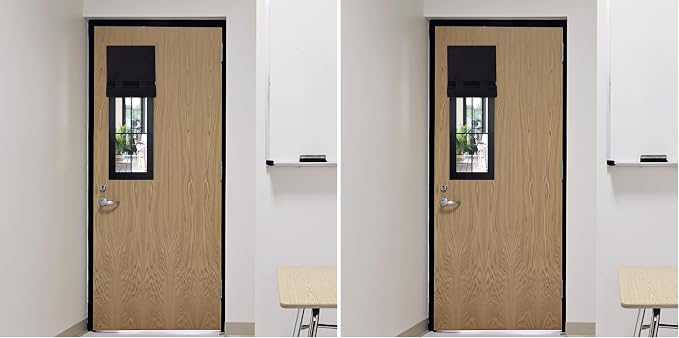 RYB HOME Classroom Door Window Cover Lockdown Shades Blackout, No Drill (Pack of 2) by RYBHOME