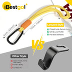360° Rotating Car Headrest Hooks, Universal Bag Hangers for Cars | Closed Loop, Secure Hold, Nylon Strap, Aluminum Carabiner, Fast Setup, Fits Most Vehicles, Keeps Interior Organized - Image 6