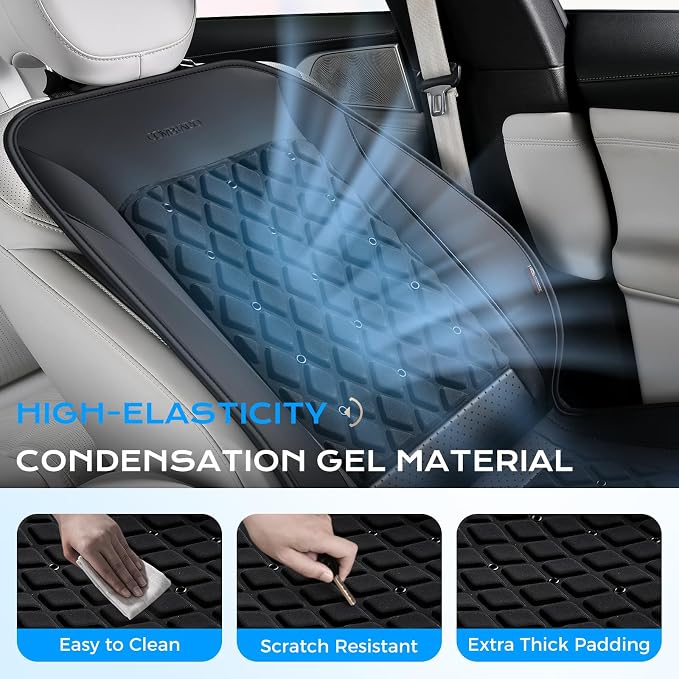 Coverado Cooling Car Seat Cover,Ventilated Car Seat Cushion with 8 Fans, Cooled Seat Cover for Car SUV Truck Universal Fit, Fashion Black - Image 8